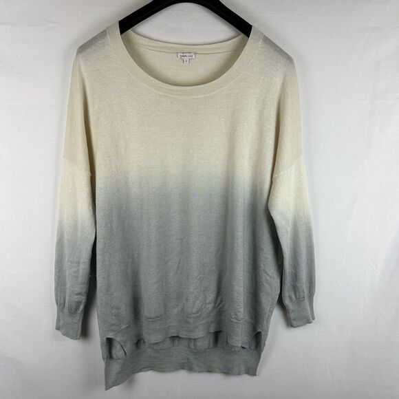 Chan Luu dip dye silk cashmere blend knit sweater size L - Picture 1 of 6